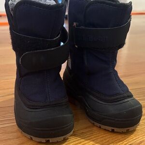 L.L. Bean Kids' Black and Tan Winter Boots